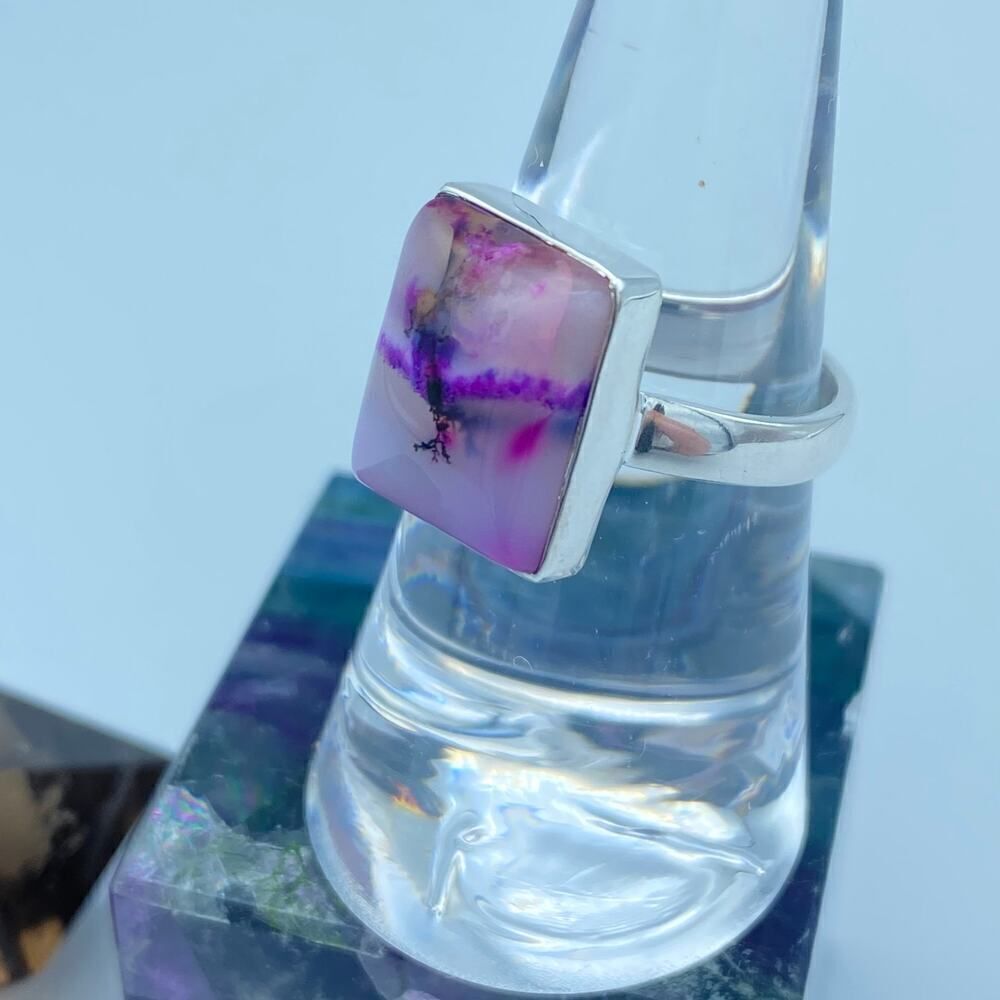 Dendritic Scenic Agate Gemstone Ring